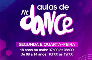 AULAS DE FIT DANCE GRATUITAS PARA TODA A POPULAÇÃO