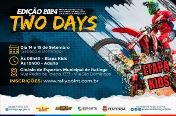 TWO DAYS DE ITATINGA – Edição 2024