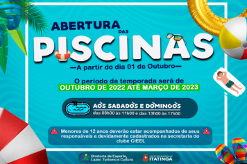 [TEMPORADA DE ABERTURA DAS PISCINAS]