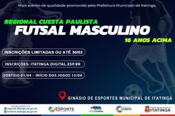 Participe da Regional da Cuesta Paulista de Futsal Masculino!