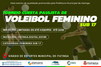 Participe da Torneio Cuesta Paulista de Voleibol Fem Sub17!
