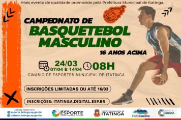 Participe da Campeonato de Basquetebol Adulto!