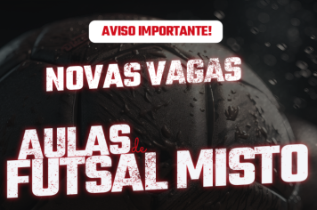 Mais vagas para o futsal misto em Itatinga!