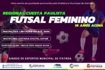 Participe da Regional da Cuesta Paulista de Futsal Feminino